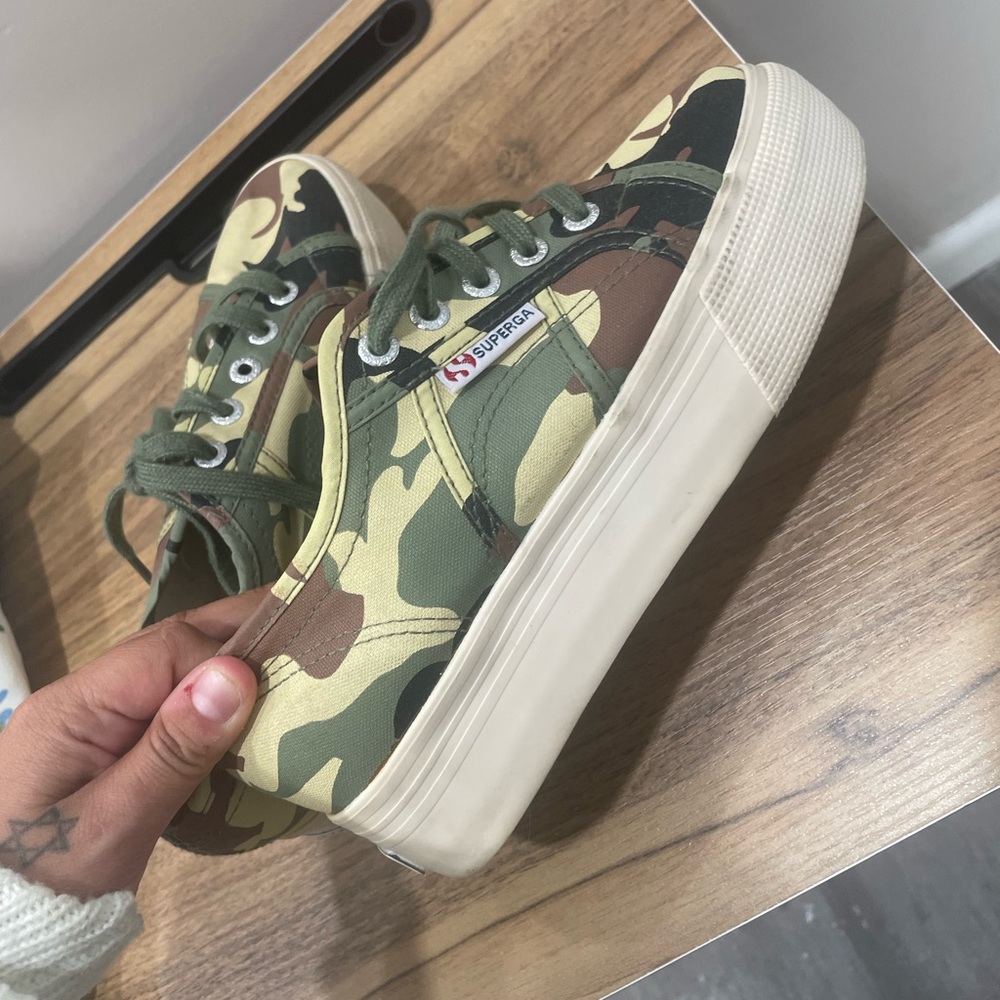 Camo Platform Superga Sneakers